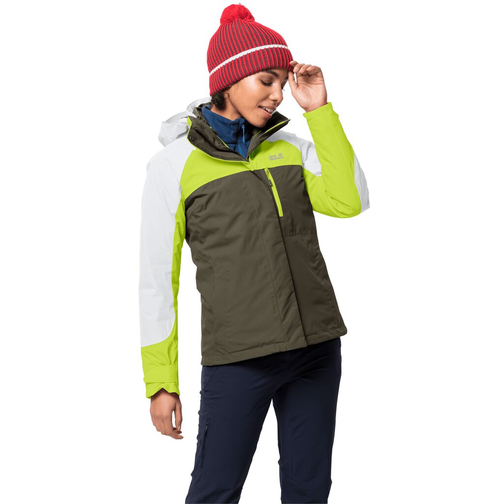 Jack Wolfskin WHITNEY PEAK Női 3 In 1 Kabát Szürke - BSOYVF-853